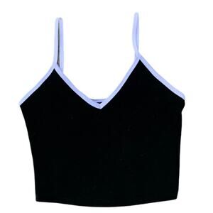 Popular Black Velvet Crop Top Size Medium